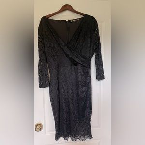 Black lace cocktail dress